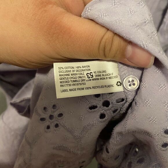 Universal Thread Lilac Ruffle Long Sleeve Ruffle Dress Size Medium - Picture 8 of 8